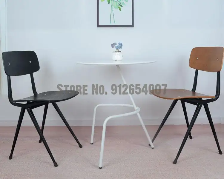 Customized Nordic Minimalist Wrought Iron Study Ins Family Dining Chair Retro Desks And Chairs Loft Conference Industrial | Мебель