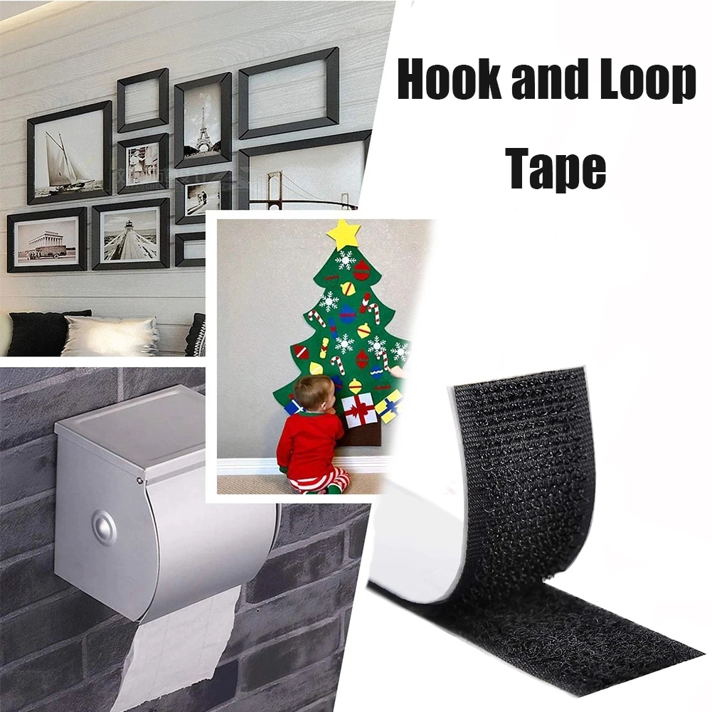 

5MX0.02M Strong Self Adhesive Hook and Loop Fastener Tape Sticker Autoadhesivo Adhesive with Glue for DIY