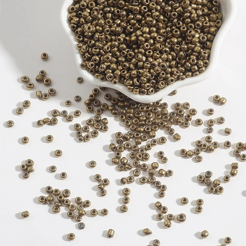 

Hot 1bag High Quality DIY Metal Color Glass; Loose Seed Beads For Handmade Jewelry Sewing Accessories
