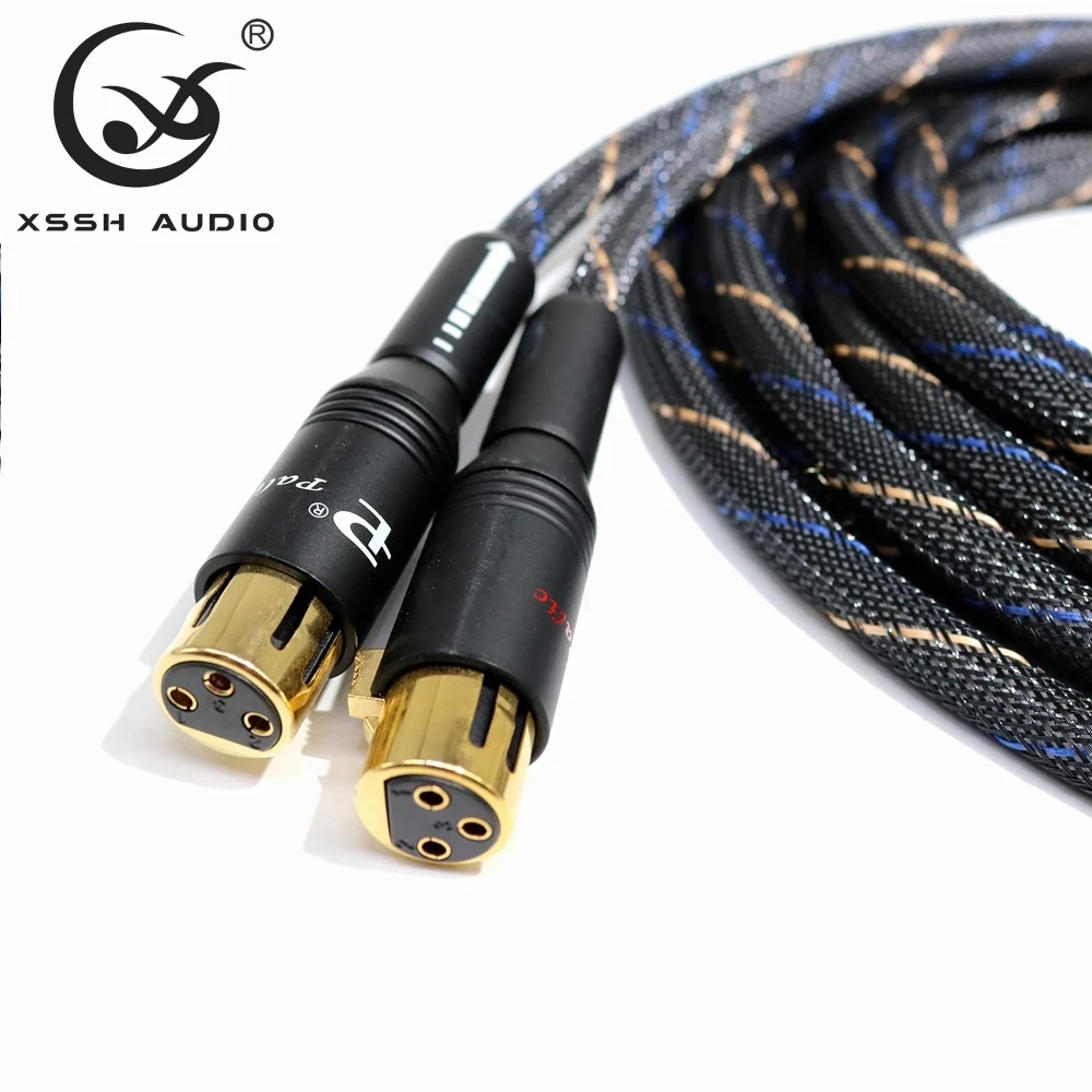

XSSH YIVO HIFI 2 core Pure Copper OFC Shielding Wire Female XLR to Male XLR RCA jack Audio Cables Wire Line