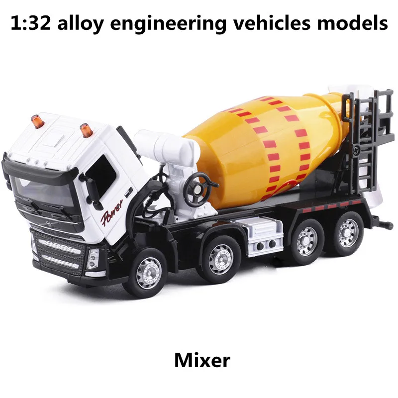 

1:32 alloy engineering vehicles models, pull back & flashing & musical,mixer model,metal diecasts,toy vehicles,free shipping