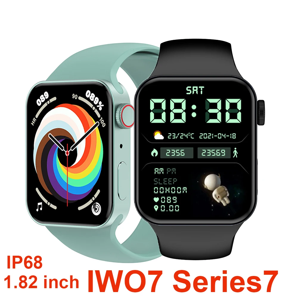 

Смарт-часы IWO IWO7 Series 7 для мужчин и женщин, умные часы с функцией распознавания лиц, Bluetooth, монитором сна, PK W37 W37PRO DT100 PRO