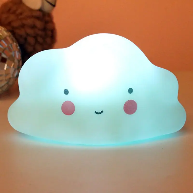 

Cartoon Cloud LED Night Lights Battery Powered Decorative Baby Nursery Bedroom Desk Lamps For Kids Gift