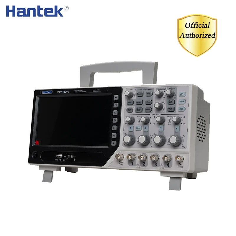 Цифровой осциллограф Hantek DSO4204C 200 МГц 4 канала портативный ПК USB ЖК-дисплей