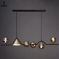 kobuc black gold chandelier nordic living room dining room kitchen e27 glass ceiling pendant light indoor decoration lamps