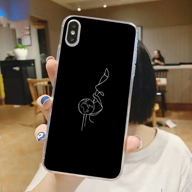 

Graceful lines aesthetics pattern Phone Cases Transparent for iPhone 6 7 8 11 12 s mini pro X XS XR MAX Plus