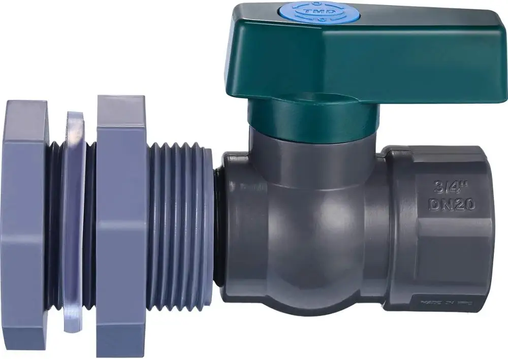 SCB PVC Spigot Rain Barre Faucet Kit 3/4 Inch Barrel Valve with Bulkhead Fitting Adapter for Water Tanks Aquariums Pools |