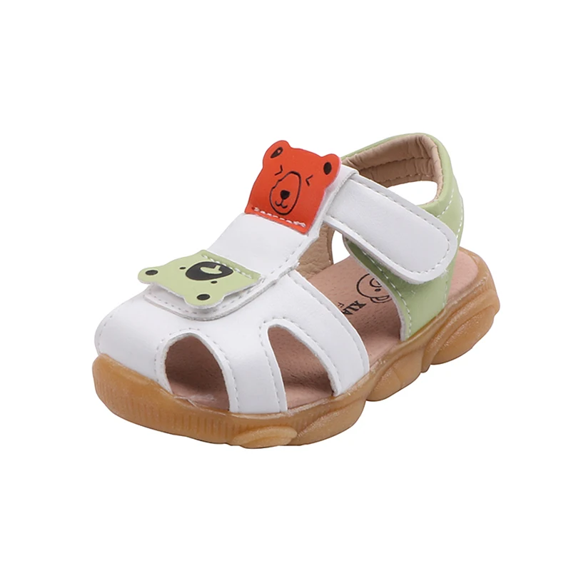 

Baby Sandals Summer Toddler Soft First Walkers Cartoon Printing Kids Covered-toe Sandals Casual Beach Shoes SYJ034