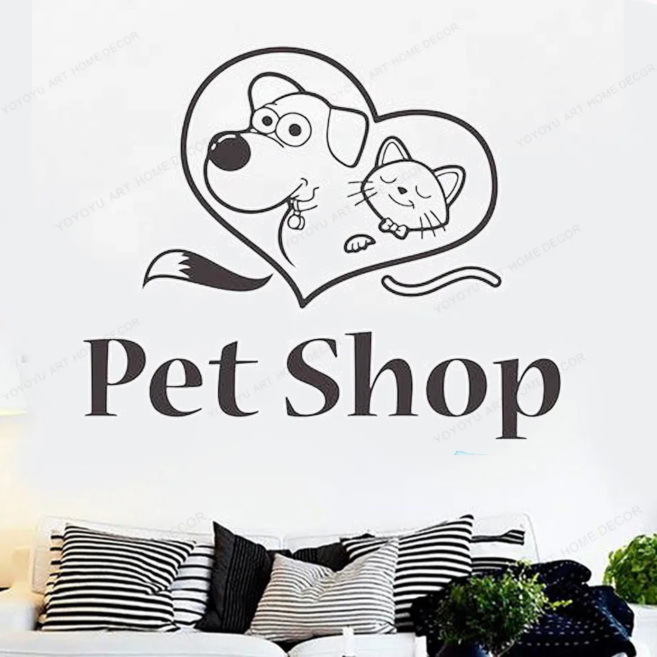 Съемная Наклейка На Стену Для Салона Ухода За Домашними Животными Виниловая