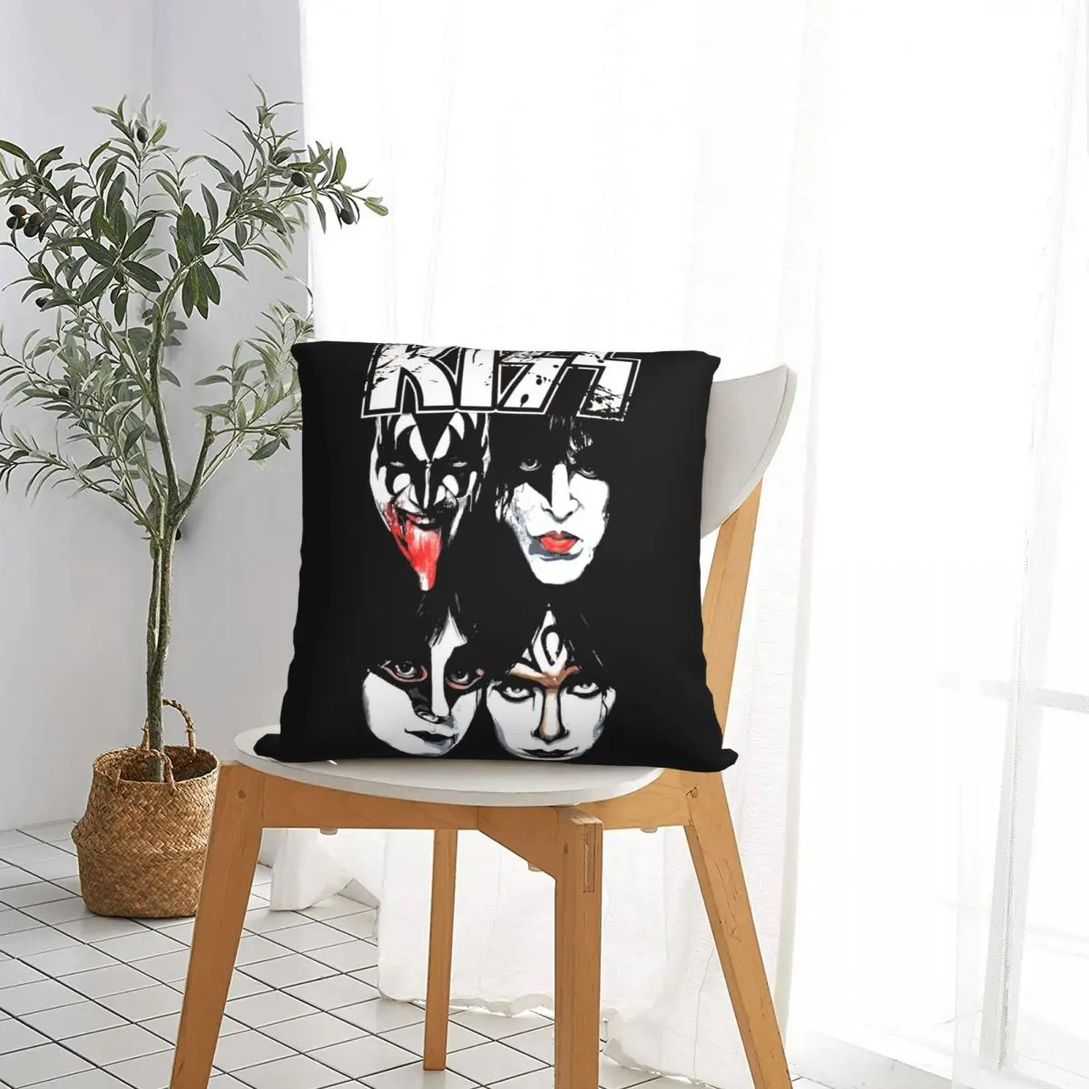 Чехол Kiss Band с подушкой чехол Home Decor на молнии роскошный Летний из полиэстера -