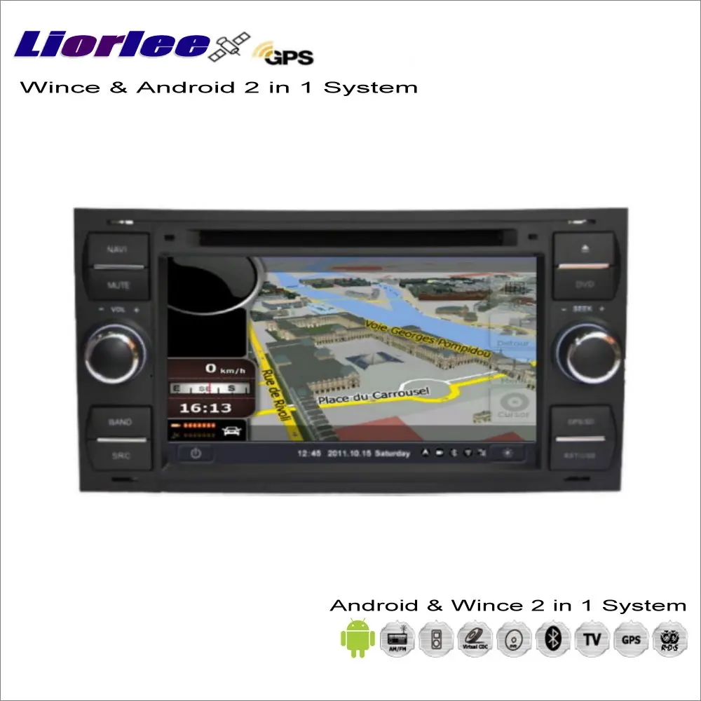 melhor Rádio MultimÃdia Android Dvd Player Gps Navi Navegação Liorlee Para Ford Transit/c-max/galaxy/kuga/escape Para Foco