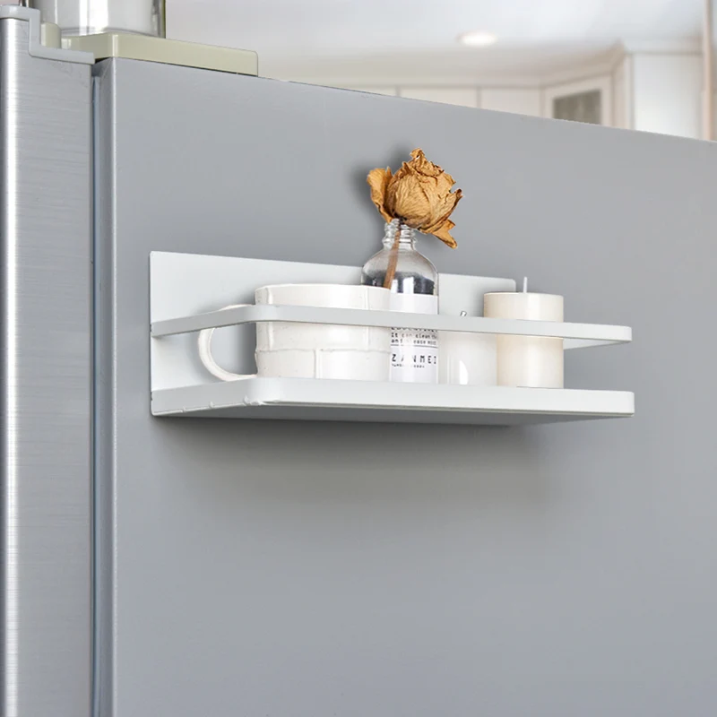 Магнитный стеллаж для хранения кухонный холодильник приправа держатель полка