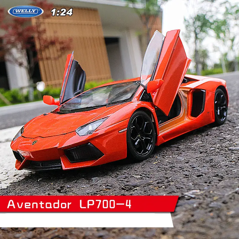 LP700-4 welly 1:24 Lamborghini LP610-4 car alloy car model simulation car decoration collection gift toy Die casting model boy toy - Цвет: LP700-4