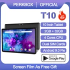 Планшет Perkbox T10 Google Android 9,0 Pie, 10 дюймов, 32 Гб ПЗУ, Wi-Fi, Bluetooth, 3G, телефонные звонки, GPS, Bluetooth