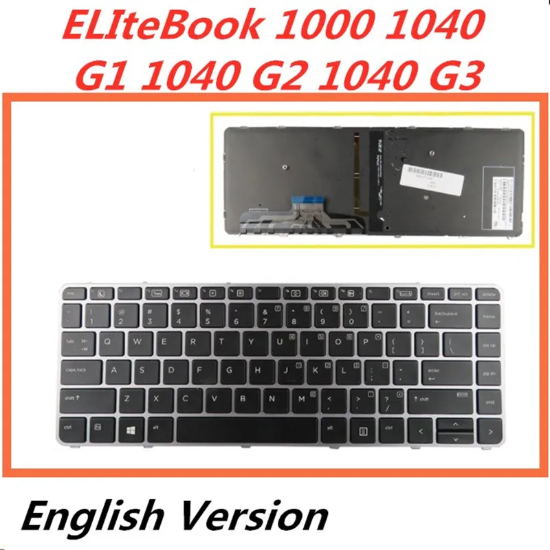 Laptop English Layout Keyboard For HP ELIteBook FOLIO 1000 1040 G1 G2 G3 Notebook Replacement layout | Компьютеры и офис
