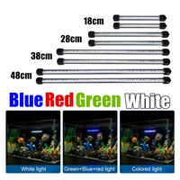 8 5w 56 leds aquarium led light fish tank lights lamp underwater subnersed blue green red white colored timer dimmer brightness