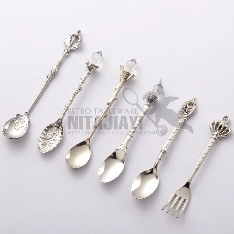 

Металлические вилки и ложки для фруктов, набор из 6 штук