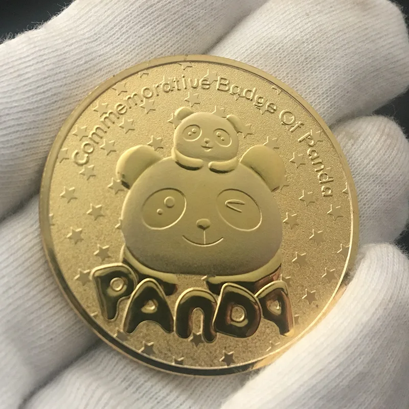 Монеты большая панда Baobao Китай искусство подарок черный и белый медведь вызов
