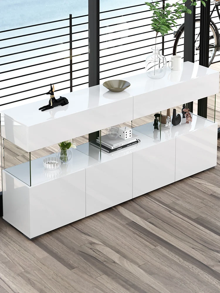 

Современный минималистичный шкаф-сервант zq, шкаф для хранения в гостиной, светлый роскошный стеклянный шкаф для хранения, узкий