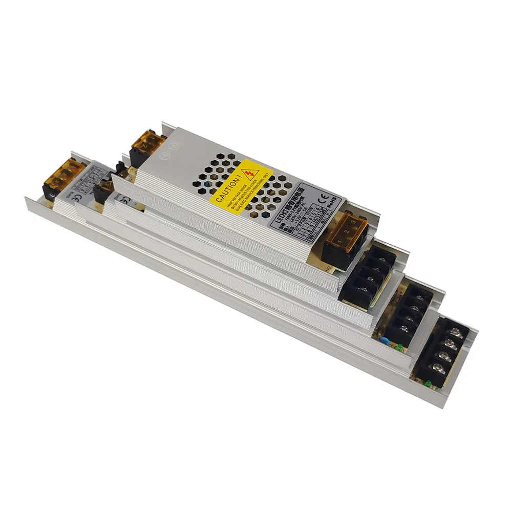 Ультра тонкий светодиодный Питание DC 12V 24V LED трансформаторы 2.5A 5A 12.5A 16.7A 33A 60 Вт 400
