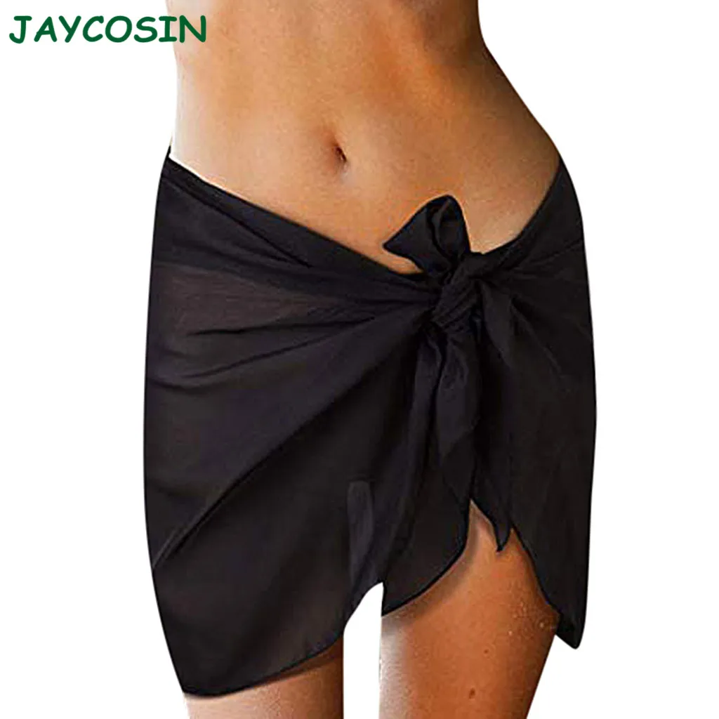 JAYCOSIN 2 штуки юбки женские сексуальные шифоновые однотонные мини-юбки модные