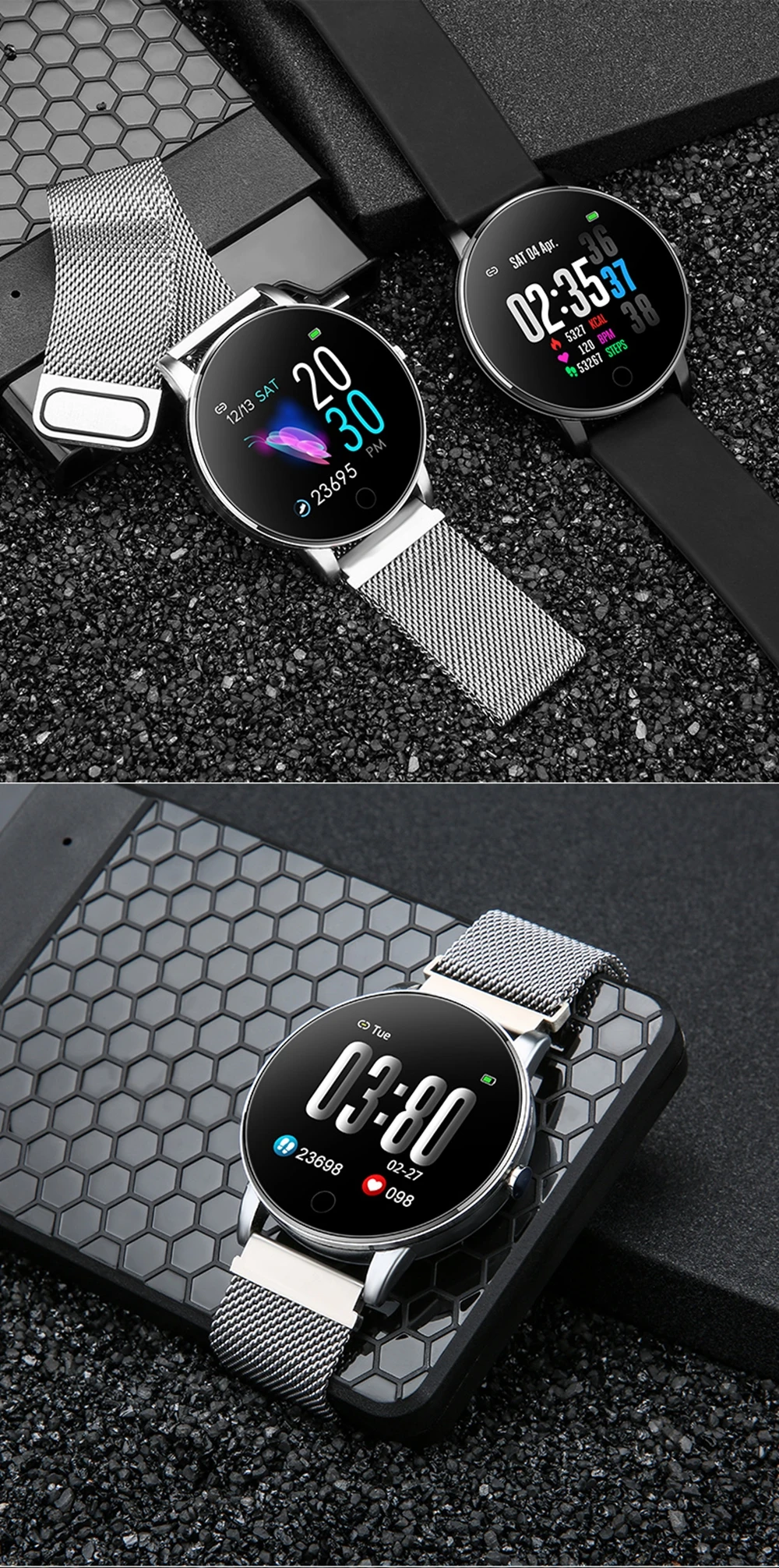 Geekbes WR14 Смарт-часы 1," ips цветной экран Smartwatch металлический корпус IP67 умный Браслет монитор сердечного ритма во время сна мульти-спорт