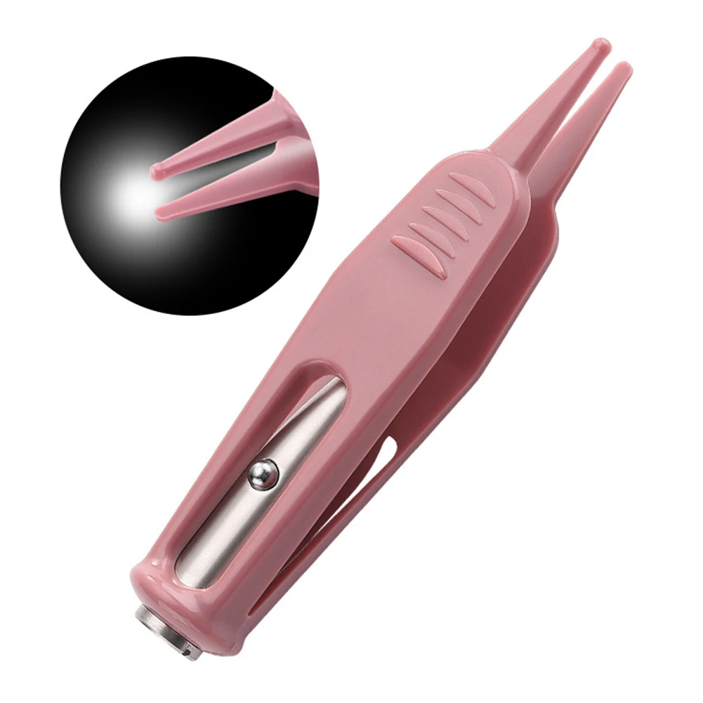 

Baby Nose Tweezer LED Light Visible Ear Cleaner Infant Navel Remover Plastic Newborn Forcep Clip Body Care Cleaning Rustproof
