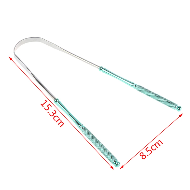 

1pcs Stainless Steel Tongue Scraper Cleaner Fresh Breath Cleaning Coated Tongue Brush