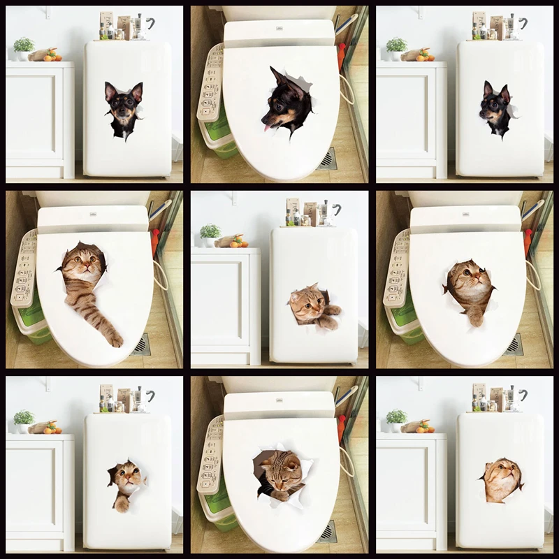 3d трехмерная Наклейка на стену котенка персонализированные наклейки для