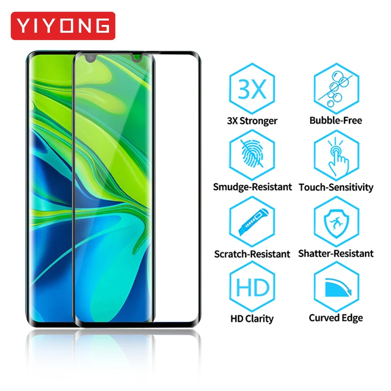 Xiomi YIYONG 3D полное покрытие стекло для Xiaomi Mi Note 10 закаленное стекло Защита экрана для Xiaomi Mi Note 10 Pro стекло экрана 10