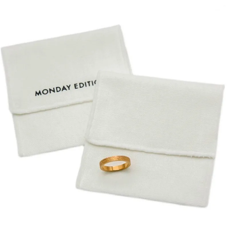 

Cotton Flip Gift Bags 7x7cm 10x10cm 8x10cm 12x12cm Necklace Bracelet Bangle Logo Sack Jewelry Envelope Packaging Pouches