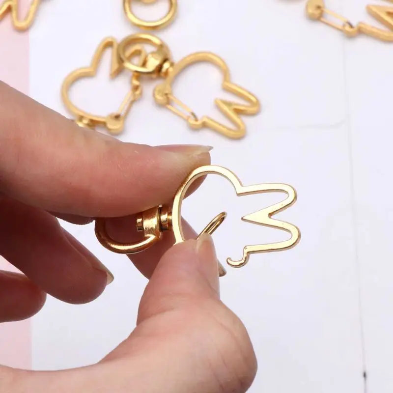 10Pcs Cute Rabbit Keychain Metal Swivel Lobster Clasp Snap Hook Jewelry Findings | Украшения и аксессуары