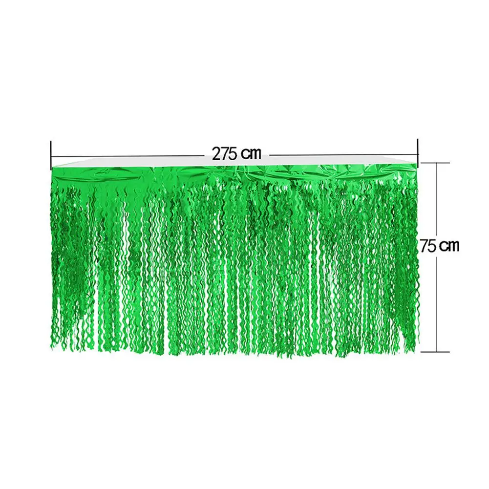 75*275 см спираль полоса дождь шелк занавеска юбка для стола свадебный реквизит