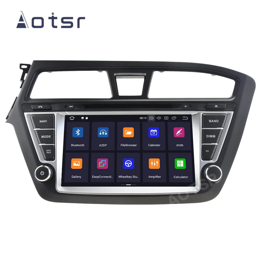 Автомобильный радиоприемник AOTSR 2 Din Android 10 для Hyundai I20 2014 - 2020 центральный