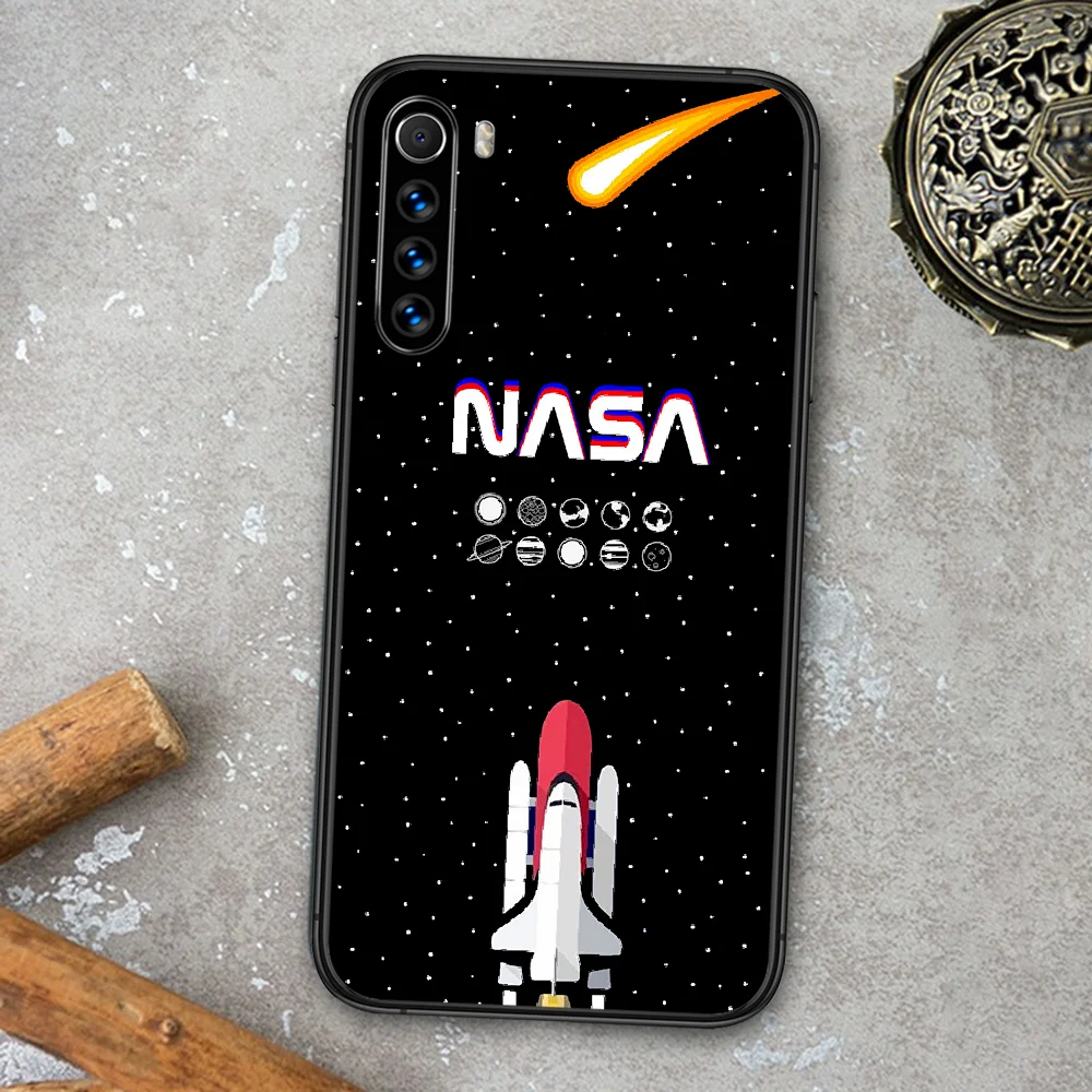 

NASAES Space Phone Case For Xiaomi Redmi Note 7 8 8T 9 9S 4X 7 7A 9A K30 Pro Ultra black Cover Soft Hoesjes Painting Cell Pretty