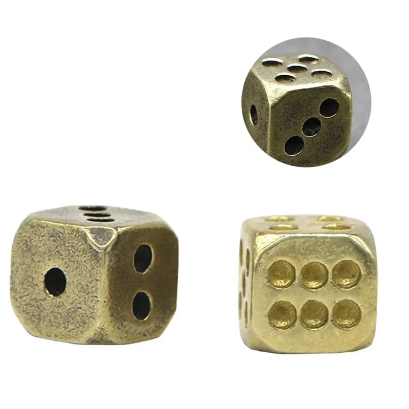 2 шт. латунные игральные кости из чистой меди замечательные Клубные подарочные