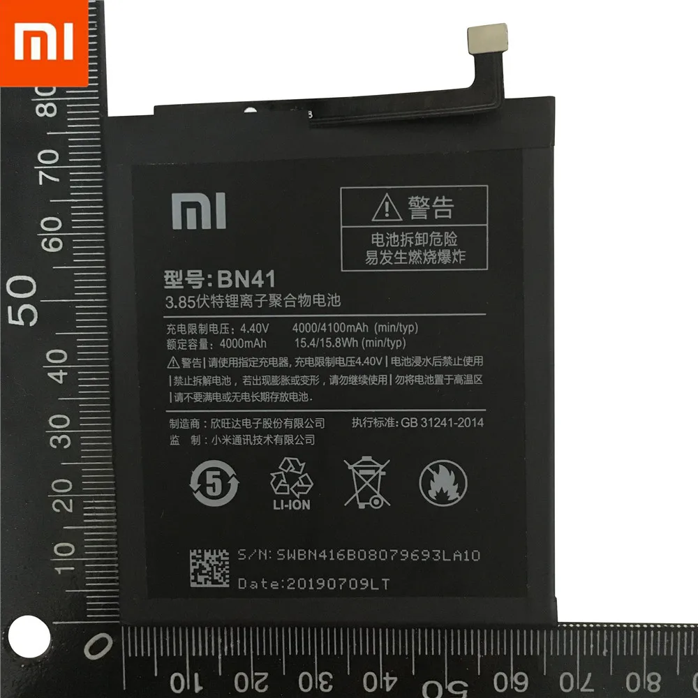 Xiao mi Real 4100 мАч BN41 Аккумулятор для Xiaomi Redmi Note 4 MTK Helio X20/Note 4X Pro MTK Helio X20+ инструмент
