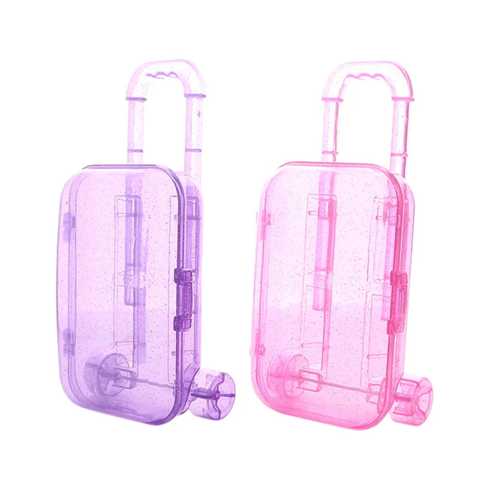 Новинка 1 шт. маленький пластиковый чехол для куклы размером 18 см багажа
