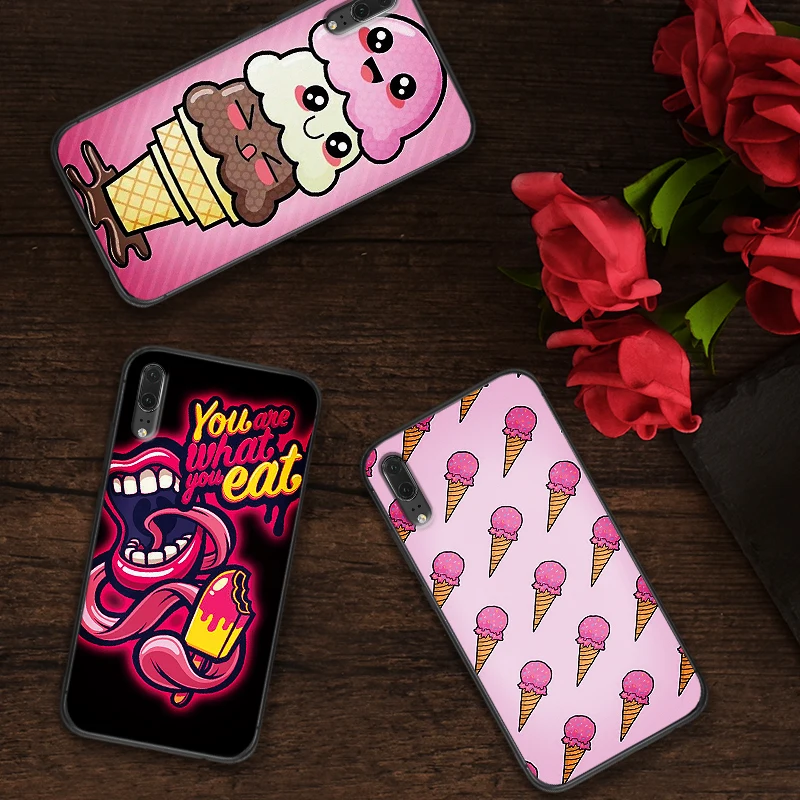 Ice cream wallpaper Soft Silicone Phone Case For Huawei P10 P20 2019 P8 P9 Mini P30 LITE for P Smart Z 2018 Pro Coque | Мобильные