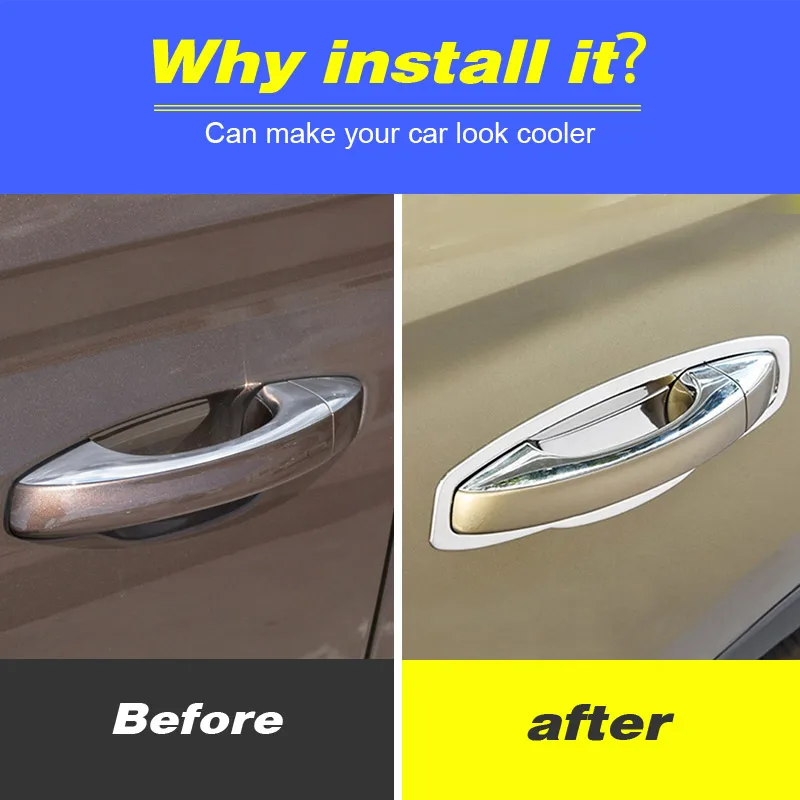 Аксессуары для шкода кодиак Skoda Kodiaq крышка дверной ручки автомобиля отделка +