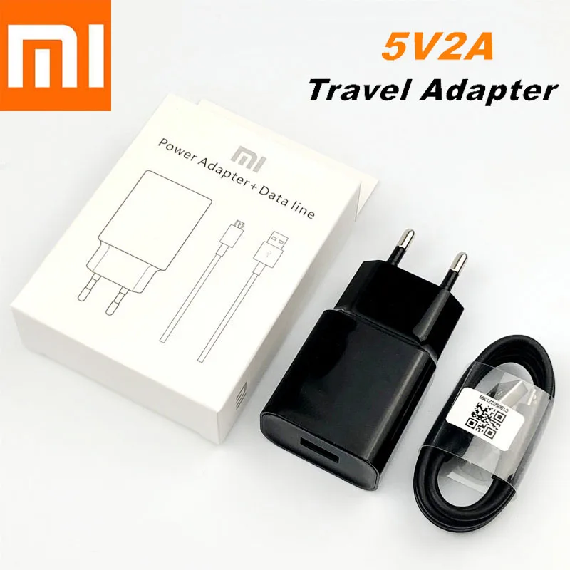 Оригинальное зарядное устройство для Xiaomi Redmi 7 5 В/2 А дорожный адаптер питания с Usb