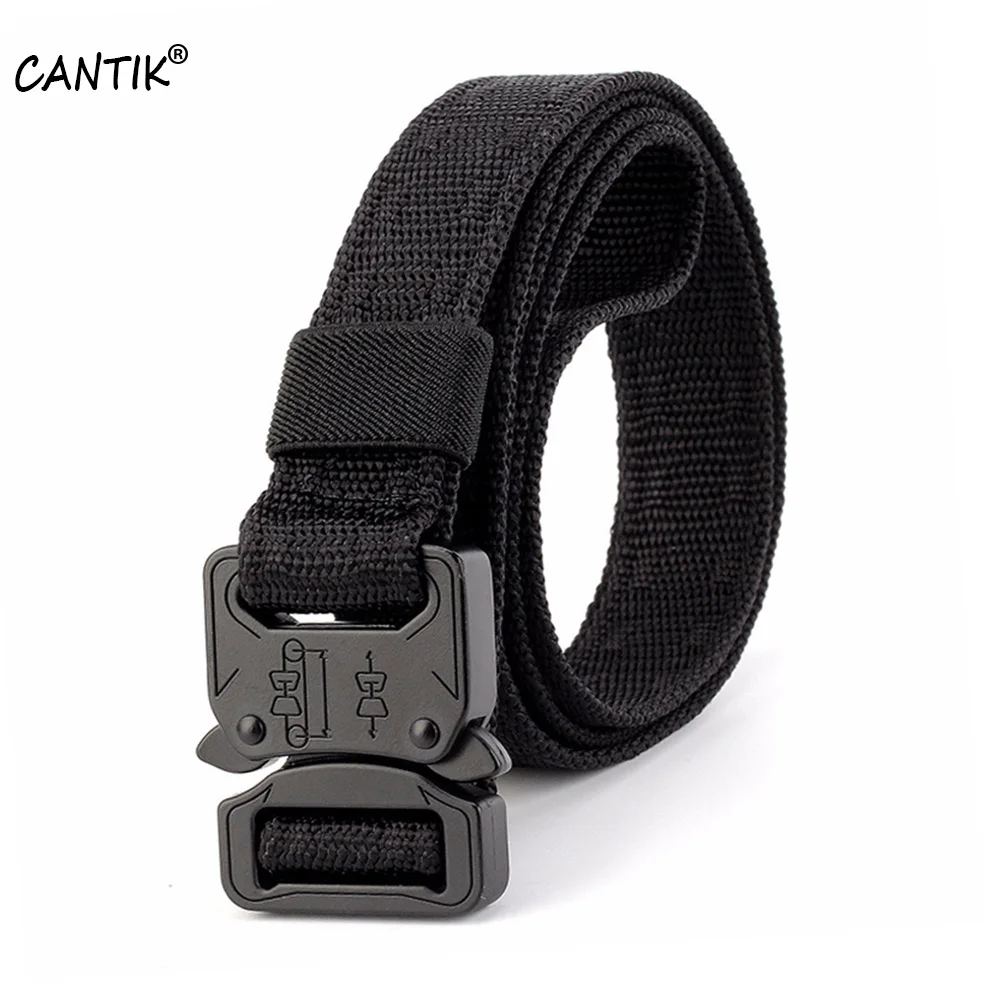 

CANTIK Unisex Youth Simple Outdoor Multi-functional Sports Outdoor Multi-functional Tactical Belts Waistband Nylon Belt CBCA094