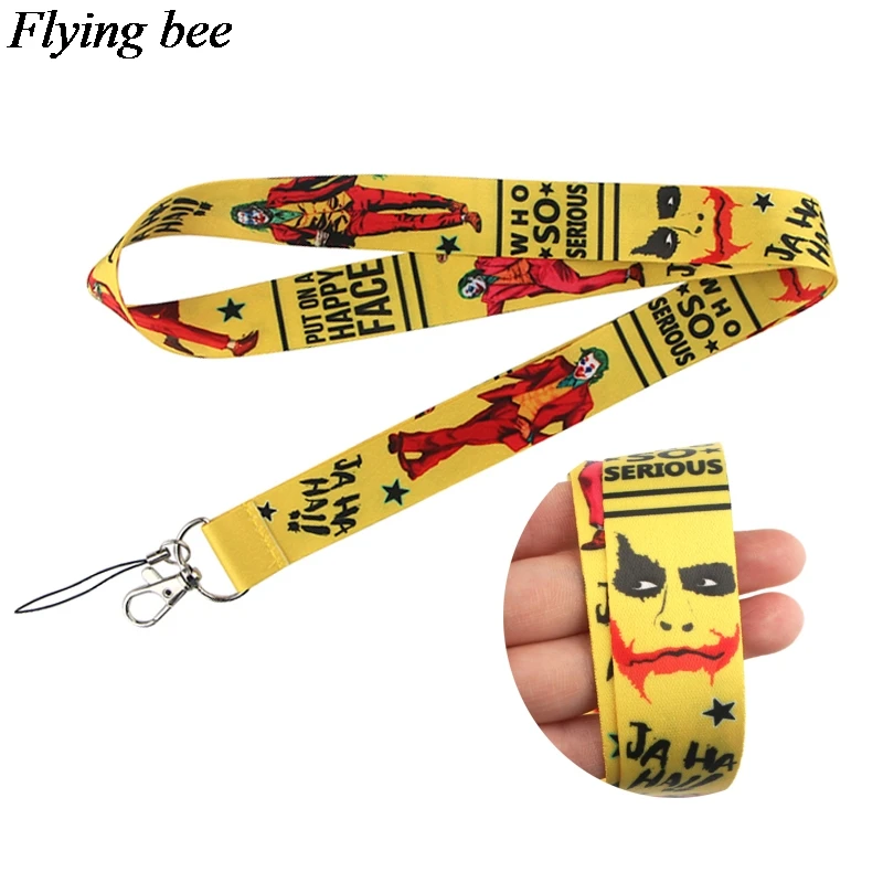 

Flyingbee Clown Horror Lanyard Phone Rope Keychains Phone Lanyard For Keys ID Card Cartoon Lanyards For Men Women X0807