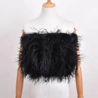 new 100 natural ostrich hair bra underwear womens fur coat real ostrich fur coat fur mini skirt