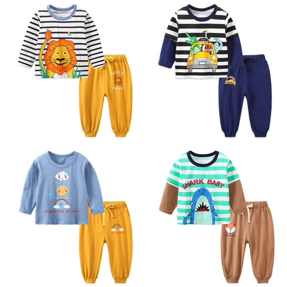 

Infant Clothing For Baby Girls Boy Clothes Set 2021 Autumn Spring Newborn Baby Boys Clothes T-shirt+Pant 2pcs Suit Baby Costume