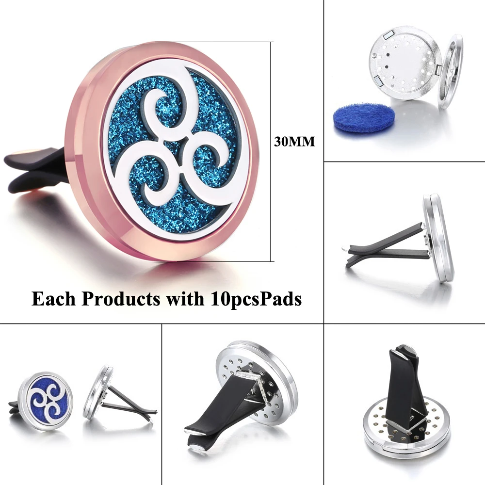 Подвеска-медальон для ароматерапии розовое золото автомобильный парфюмерный