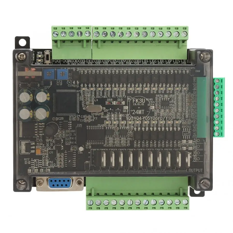 Плата PLC 24V 24MT контроллер 6 аналоговый вход 32 бит MCU 14 10 транзисторная Выходная