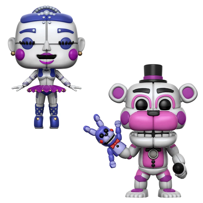 2PCS 10 шт. Five Nights At Freddy's Toys ПВХ Фигурки FNAF Бонни и Чика Фокси Funtime Фредди фазмедведь кукла кошмар медведь куклы - Цвет: 2PCS