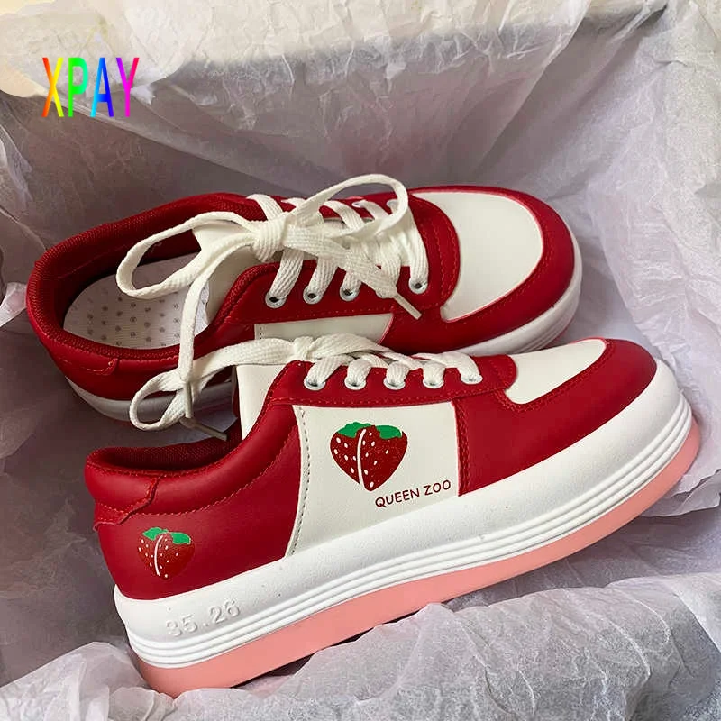 

XPAYFudge девушка Радуга Сердце кавайная повседневная обувь японский колледж Стиль Лолита Спорт Лолита обувь женские дикие массивные кроссовк...