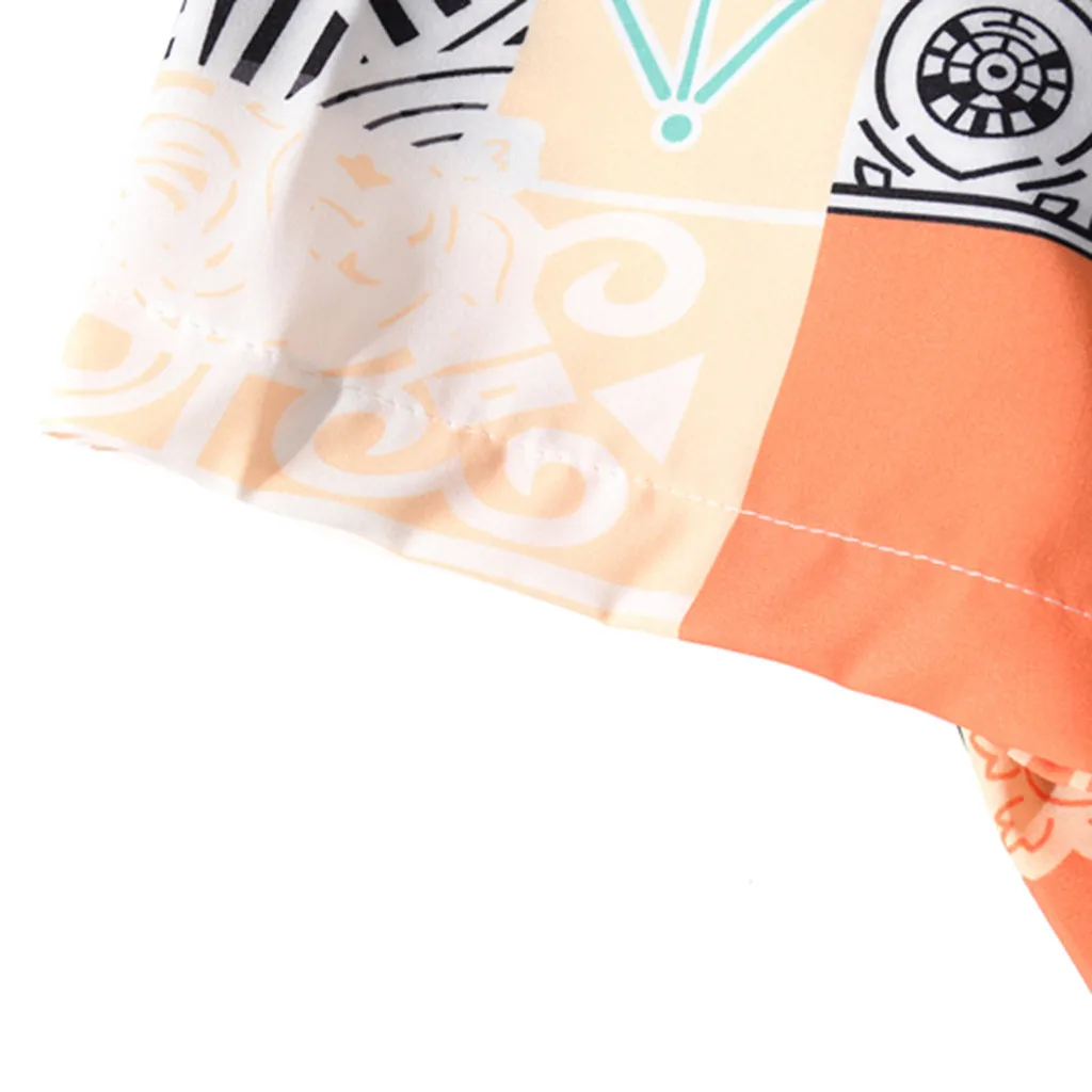 Мужская рубашка с 3D принтом рубашки на пуговицах коротким рукавом уличная одежда